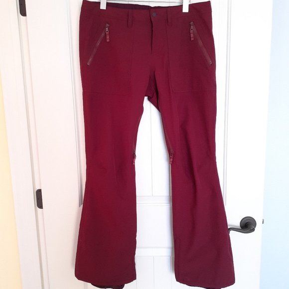 Burton Da Nang Living Lining Snow Pants Wine Red Size L - Picture 1 of 16